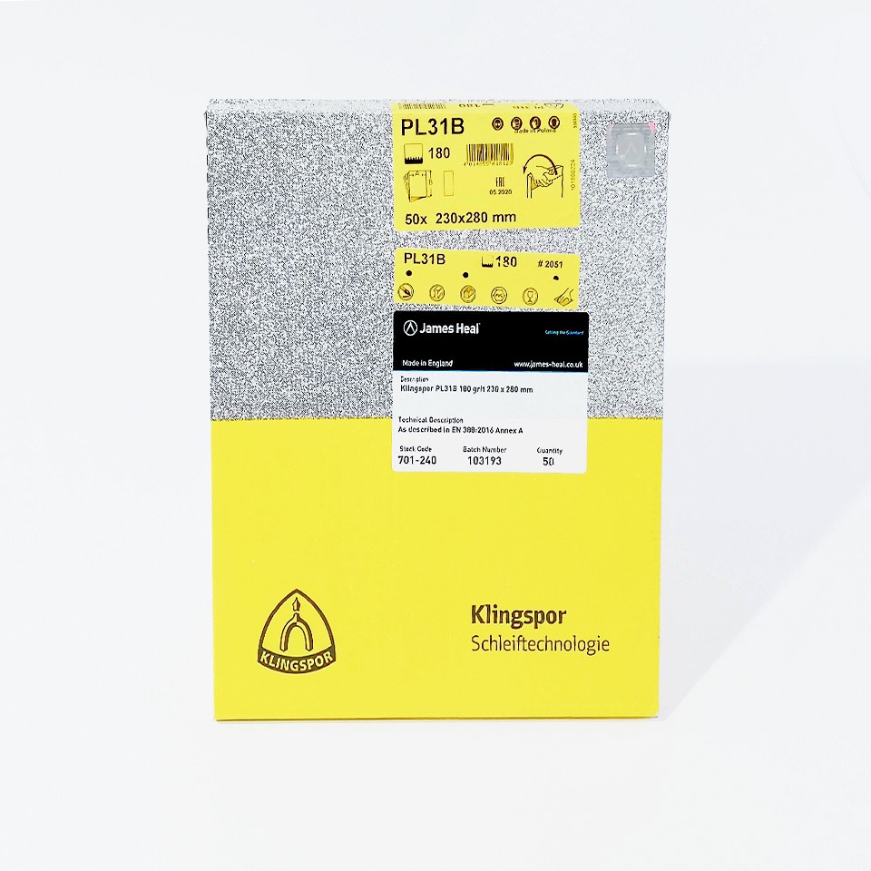 Klingspor 180 Grit Abrasion Paper 230x280mm